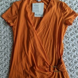 New MaxMara Wrap Shirt with Buckle